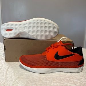 NIB MENS NIKE SOLARSOFT MOCCASIN 555301 801 SZ US10 UK 9 EUR44 CM28 ORANGE/BLK